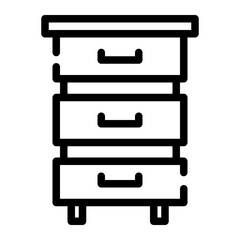office locker cut line icon