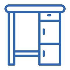 office desk color icon