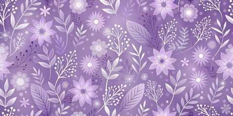 Lilac Floral Pattern A Delicate and Elegant Seamless Design for Textile and Wallpaper