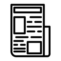 news newspaper line icon