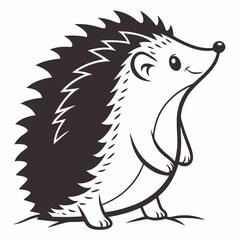 Creative animal icon Hedgehog vector illustration