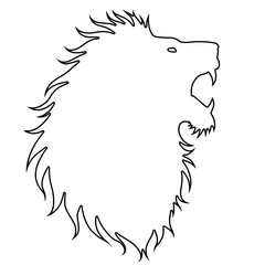 Lion Outline | Lion Illustration | Lion Drawing
