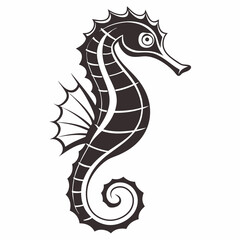 Creative animal icon Seahorse vector illustration