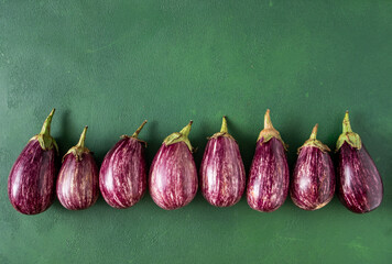 Eggplant in strips. Vegetable food.