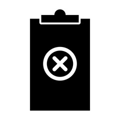 Obraz premium rejection list glyph icon
