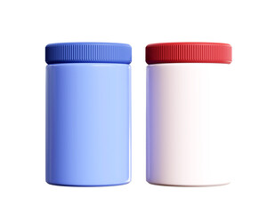 red plastic bottle isolated