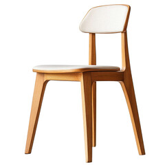 Modern Wooden Chair with Upholstered Seat and Minimalist Design