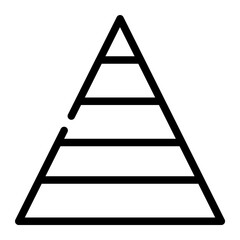 throne triangle cut line icon