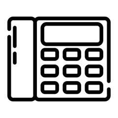cable telephone cut line icon