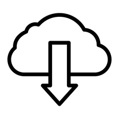cloud download line icon