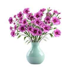 3D icon of A bouquet of Sweet William in vase isolated on transparency background