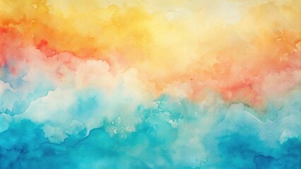 Abstract Warm and Cool Watercolor Blend A Serene Artistic Background