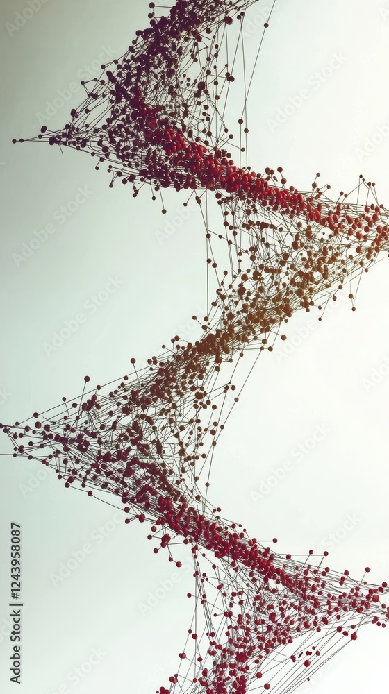 Poster exploring abstract data visualization techniques digital space graphic design modern aesthetics bird