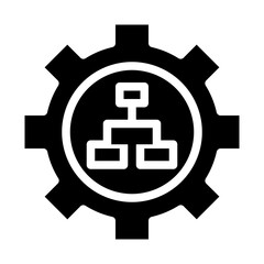 relationship management solid icon