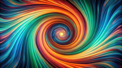 Obraz premium Vibrant Swirling Abstract Art A Colorful Vortex of Light and Energy