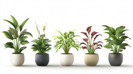 Obraz premium Versatile Houseplants for Your Home Decor: A Comprehensive Collection of Indoor Plants