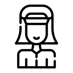 police woman avatar_1 cut line icon