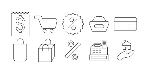 Shopping Icon Element Set