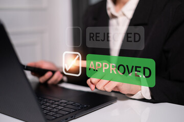 Professional entrepreneur businessman point select approved deal success achievement agreement concept