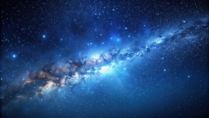 Naklejka premium Celestial Wonders A Stunning Night Sky Display of Galactic Dust and Stars