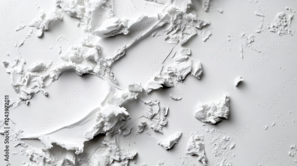 Poster artistic texture creation with white paste studio abstract photography minimalist environment close-