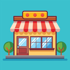 Obraz premium Shop Clipart – Cartoon Style Vector Illustration
