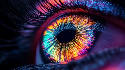 Vibrant digital eye rise showcasing vivid colors and intricate details in ultra high definition
