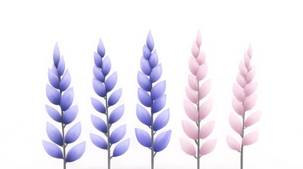 Elegant Minimalist Floral Design with Colorful Leaves Display