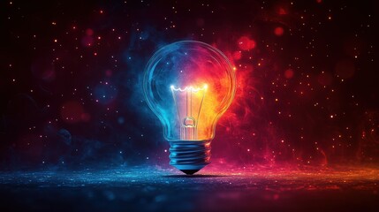 Professional Minimalist Logo Concept with Colorful Light Bulb Design