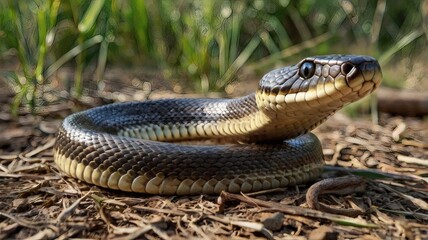 Fototapeta premium snake in the grass