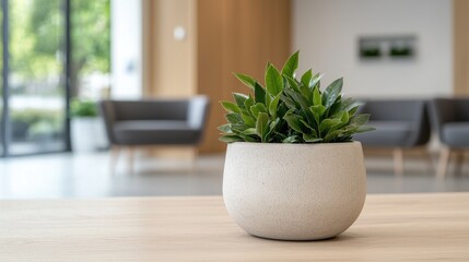 Fototapeta premium Modern office lobby plant