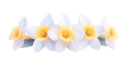 Fototapeta premium Elegant Floral Arrangement with White and Yellow Flowers Design
