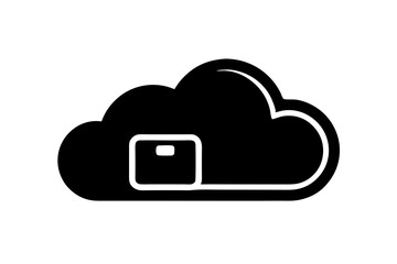Cloud Storage Icon - Flat Design for Cloud Drive and Data Storage
