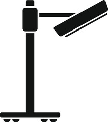 Mobile surgical lamp being transported for a medical procedure, ensuring optimal lighting conditions in the hospital operating room