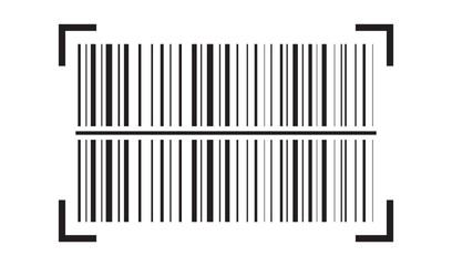 Barcode scratched, line bar stickers icon isolated on white, clipping path. Trendy  fake bar code for web icon. Abstract barcode vector icon illustration.
