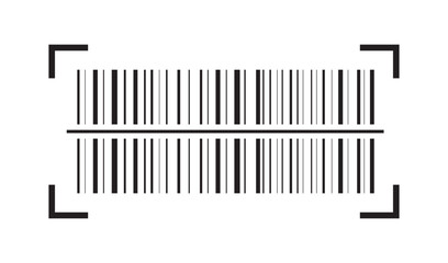 Barcode scratched, line bar stickers icon isolated on white, clipping path. Trendy  fake bar code for web icon. Abstract barcode vector icon illustration.
