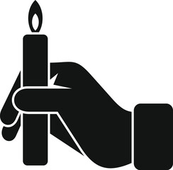 Hand gently holding a burning candle, symbolizing hope, remembrance, or spiritual practices