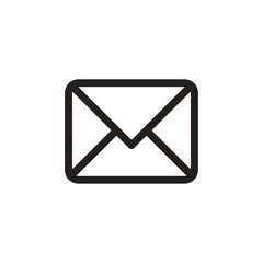 Mail icon, envelope, message symbol isolated on transparent background, email PNG