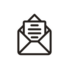 Mail icon, envelope, message symbol isolated on transparent background, email PNG