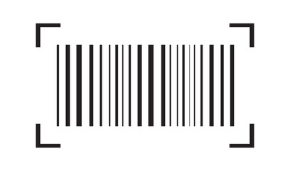 Scanning barcode icon. Trendy bar code for web icon. Bar code for product distribution icon. fake bar code. 
