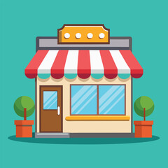 Obraz premium Shop Clipart – Cartoon Style Vector Illustration