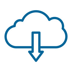 cloud download color icon