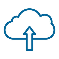cloud uploads color icon