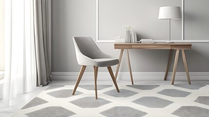 Modern Home Office Desk Chair and Rug Design