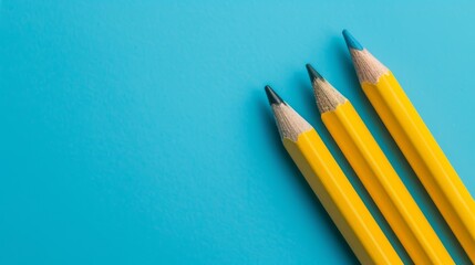 Background with pencils, free space.