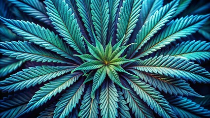 Close-Up View of Lush Green Leaves with Intricate Patterns and Textures