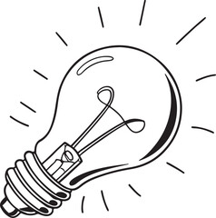 Black and white background bulb victor image