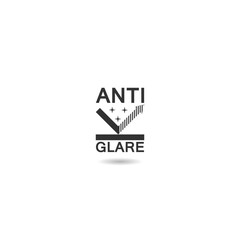 Anti glare icon with shadow