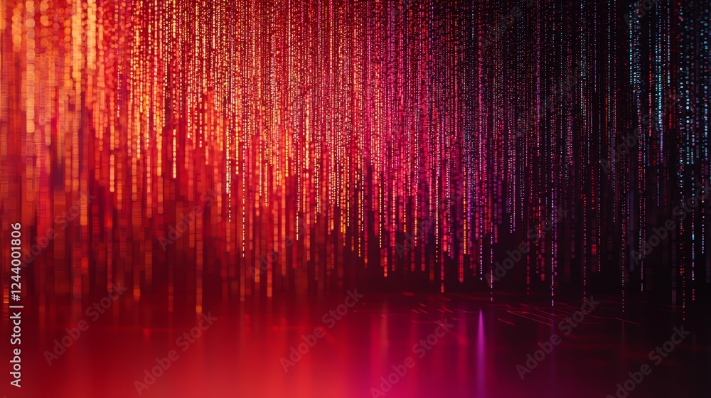 Poster abstract representations of genes layered with vibrant color gradients