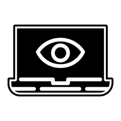 vision laptop glyph icon